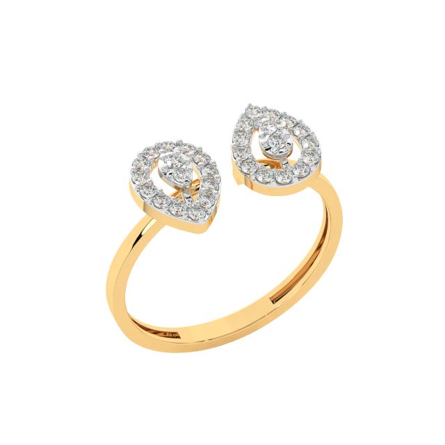Halo Diamond Dainty Ring